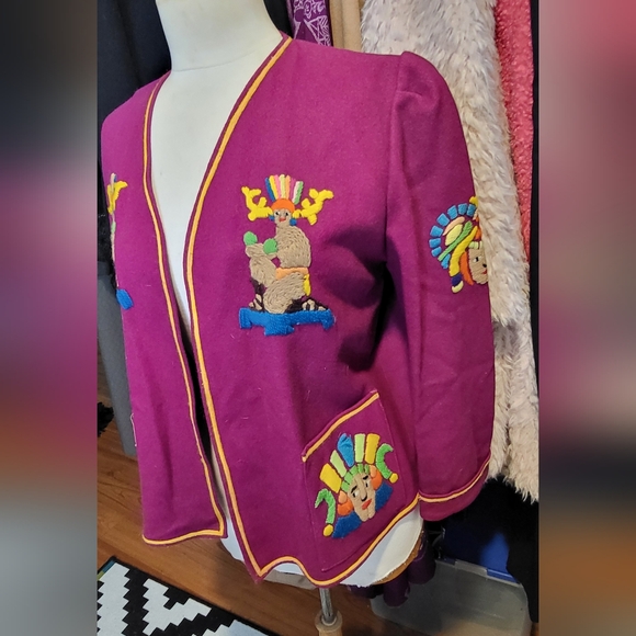 Rare and Unique Wool Mexican Tourist Souvenir Jacket - Picture 2 of 5